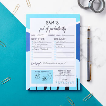 Personalised Colourful Productivity Pad Desk Planner, 3 of 4