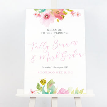 Juliette Watercolour Floral Wedding Table Plan, 3 of 3