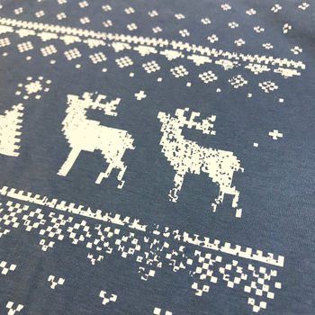 Mens Festive Christmas Reindeer Tshirt, 4 of 7