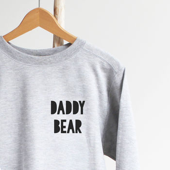 Daddy Bear And Baby Bear Twinning Sweatshirt Set, 2 of 5