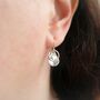 Orchid Petal Silver Earrings, thumbnail 3 of 6