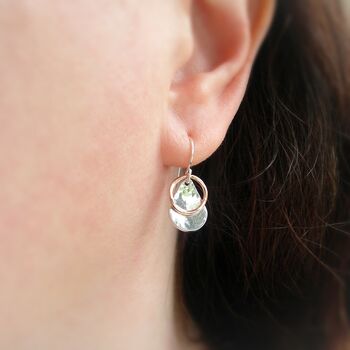 Orchid Petal Silver Earrings, 3 of 6