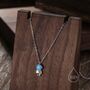 Astronaut Opal Pendant Necklace In Sterling Silver, thumbnail 6 of 12