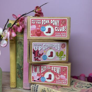 Giddy Up! Mini Matchbox Cross Stitch Kit, 2 of 7