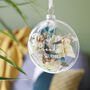 Wedding Floral Glass Bauble Hanging Decoration, thumbnail 3 of 8