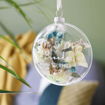 Wedding Floral Glass Bauble Hanging Decoration, 3 of 8