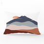 Abstract Mountain Cat Brown Grey Cushion, Modern Animal Landscape Design, thumbnail 7 of 9