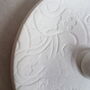 Paisley Pattern White Clay Incense Burner, thumbnail 3 of 4