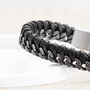 Personalised Woven Leather And Stainless Steel Bracelet, thumbnail 6 of 10