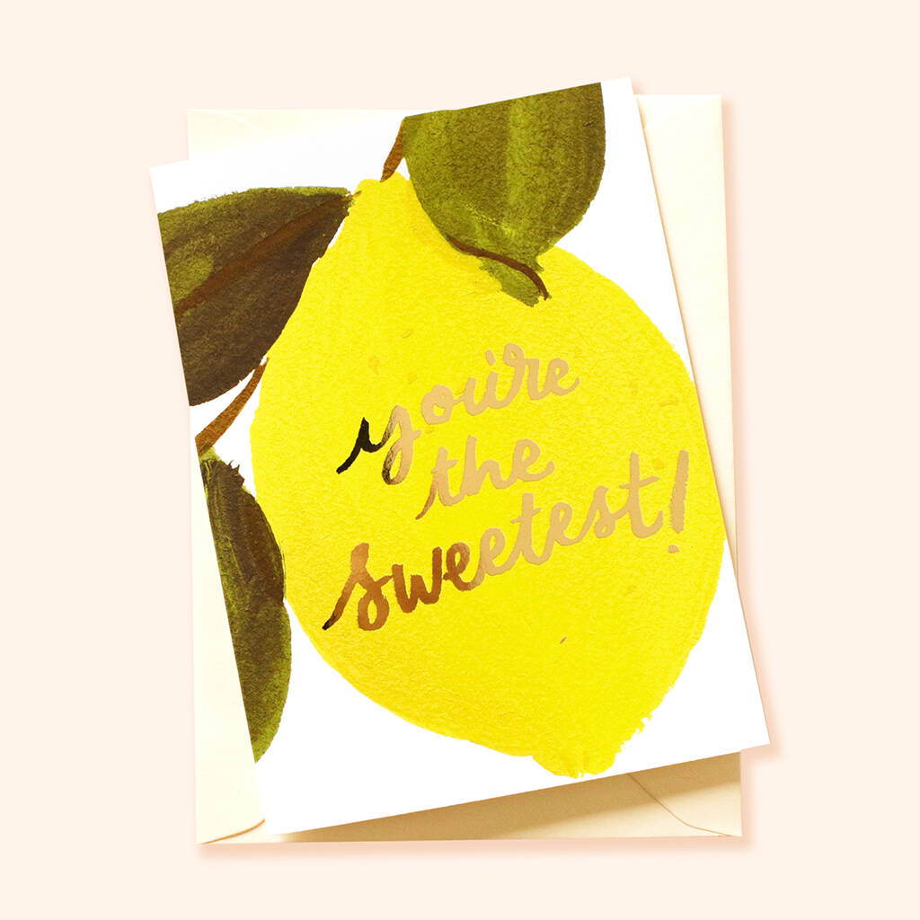 'The Sweetest' Lemon Thank You Card By Annie Dornan-Smith Design