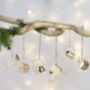 Six Silver Metal Decorations, thumbnail 1 of 7