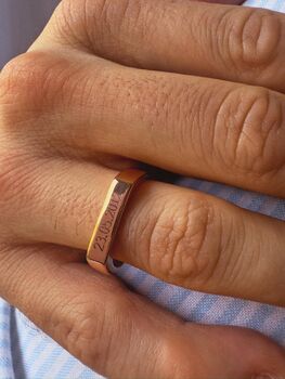 Rose Personalised Signet Ring, 3 of 3