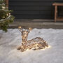 Studley Rattan Resting Fawn Light Up Reindeer, thumbnail 2 of 6