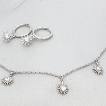Calvados Sunburst Necklace And Earring Set, 9 of 12