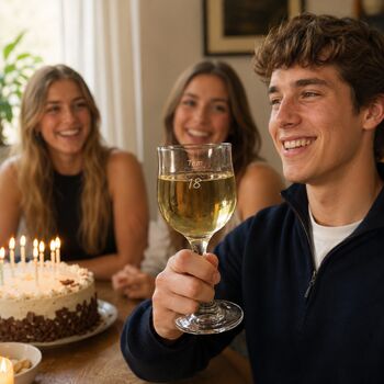 Personalised 18th Birthday Wine Glass Gift, 5 of 11