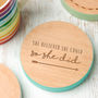 'She Believed She Could' Coloured Wooden Coaster, thumbnail 1 of 7