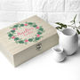 Personalised Rainforest Wreath Tea Box For Her, thumbnail 1 of 3