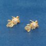 Gold Red Eye Chinese Fish Stud Earrings, thumbnail 5 of 7
