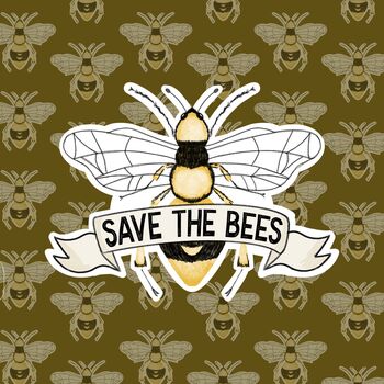Save The Bees Vinyl Sticker, 3 of 4
