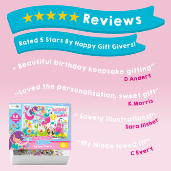 Personalised Mermaid Wishes Birthday Jigsaw Puzzle, 6 of 11