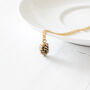 Tiny Pinecone Charm Necklace, thumbnail 4 of 6