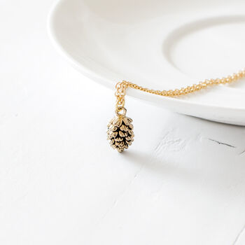 Tiny Pinecone Charm Necklace, 4 of 6