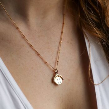 Seychelles Gold Plated Spinning I Love You Pendant, 2 of 4