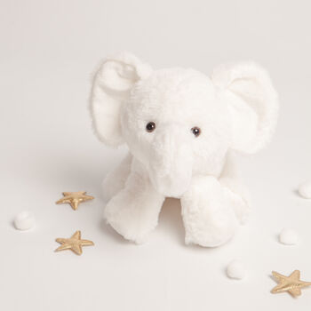 Gift Boxed White Soft Plush Elephant Toy, 2 of 4