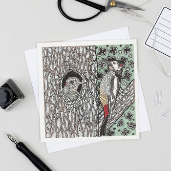 Woodpeckers' Greeting Card, 2 of 2