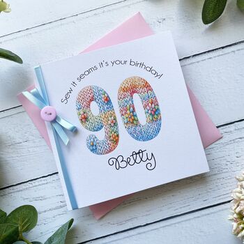 Knitting/Crochet Lover Birthday Card, Any Age, 5 of 7