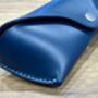 Personalised Dark Blue Leather Glasses Case, thumbnail 12 of 12