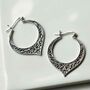 Sterling Silver Decorative Hoops, thumbnail 4 of 5