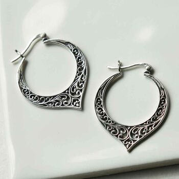 Sterling Silver Decorative Hoops, 4 of 5