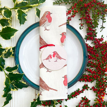 Little Robins Wooden Christmas Decoration, 2 of 2