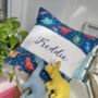 Colourful Dinosaur Name Cushion, thumbnail 1 of 7