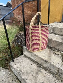 Jute Basket Tote Bag, Three Colours Available, 5 of 8