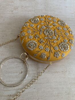 Yellow Handcrafted Bangle Indian Clutch Bag, 4 of 7