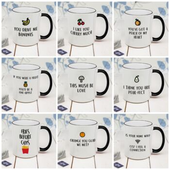 Personalised Romantic Pun Mug, 2 of 12