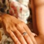 Om Symbols With Cubic Zirconia Sterling Silver Ring, thumbnail 10 of 11
