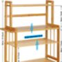 Three Tier Bamboo Storage Organizer Shelf Rack, thumbnail 7 of 7