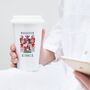 White Thermal Ceramic Travel Mug With Coat Of Arms, thumbnail 8 of 9