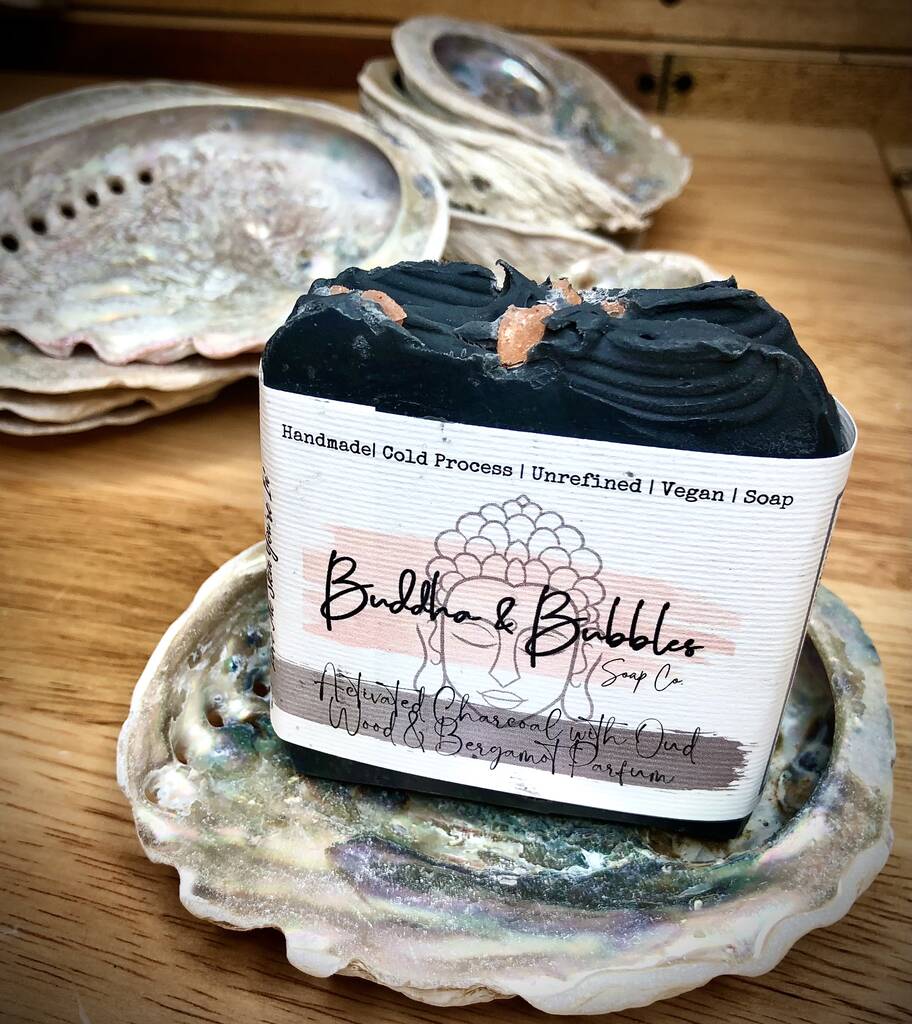 Handmade Soap Activated Charcoal, Oud Bergamot, 1 of 7