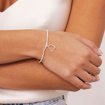 Just To Say Bracelet Gift, Just To Say Sister Heart Charm Bracelet Gift, 2 of 3
