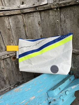 No3 Small Upcycled Versatile Sailcloth Pouch, 5 of 7