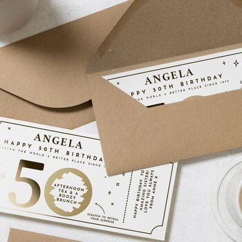 Personalised 50th Birthday Experience Gift Voucher, 8 of 9