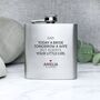Personalised Father Of The Bride Wedding Hip Flask Gift, thumbnail 1 of 2