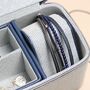 Men's Blue Stripe Rectangular Travel Jewellery Case, thumbnail 3 of 5
