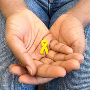 Yellow Awareness Ribbon Bracelet Wristband, 10 of 10