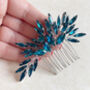 Turquoise Crystal Hair Comb, thumbnail 3 of 3