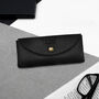 Handmade Personalised Rounded Black Leather Hard Glasses Case, thumbnail 2 of 5